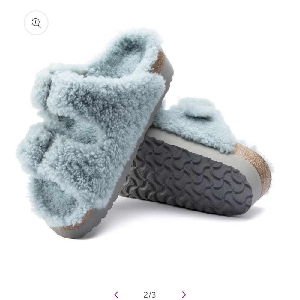 Cozy Blue Fuzzy Sandals